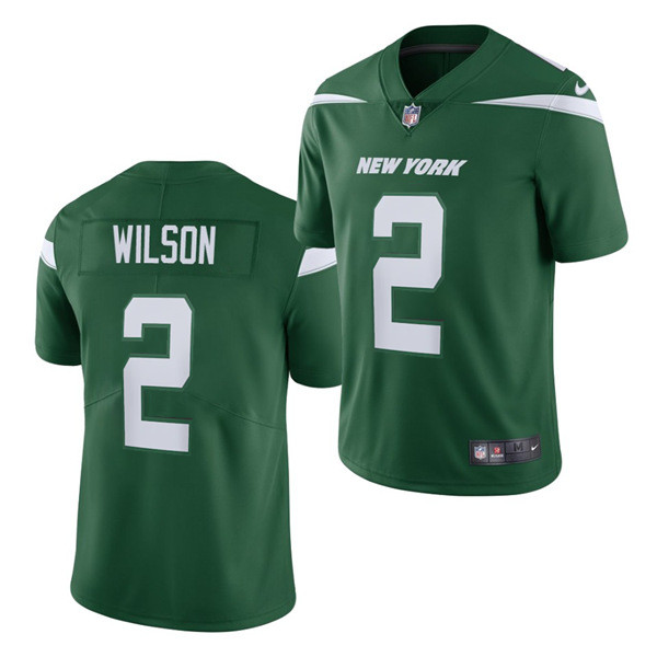 Men's New York Jets #2 Zach Wilson Green NFL 2021 Draft Vapor Untouchable Limited Stitched Jersey